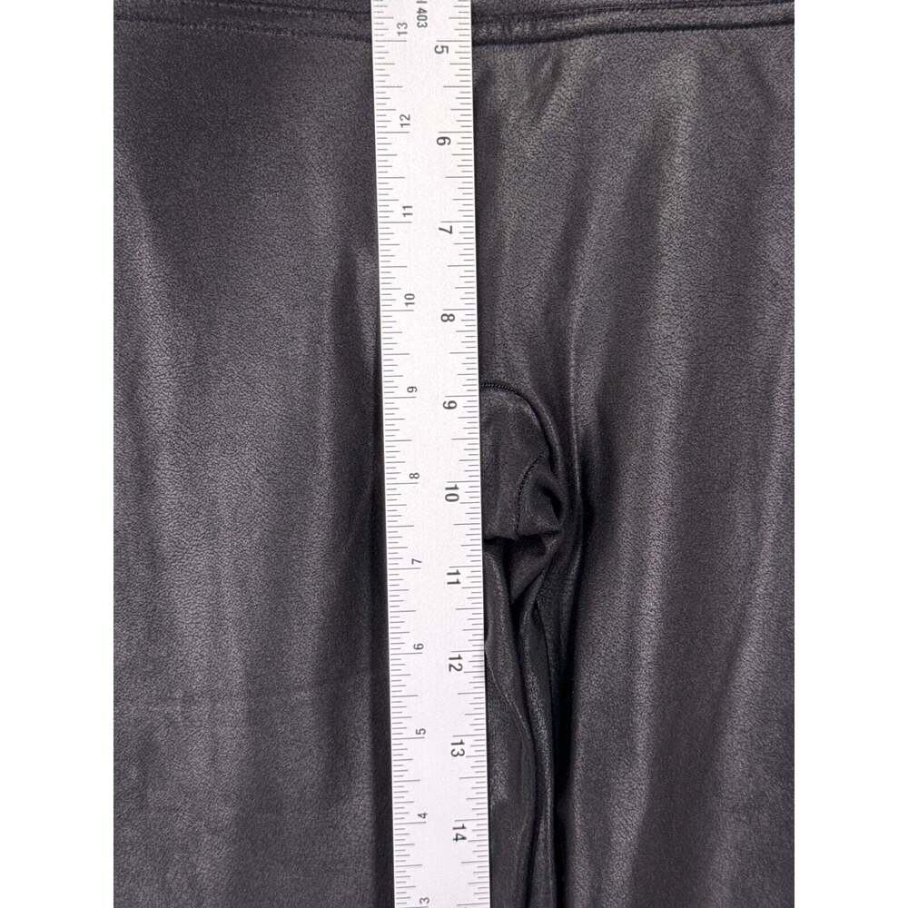 SPANX Leggings Large Womens Black High Rise Faux Leather - Picture 4 of 7